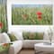 Designart - Rural Landscape with Red Poppies - Large Landscape Canvas Art